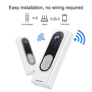

1080P Monitoring HD Remote Intercom Wireless WiFi Visible Modern 2.4G Infrared Night Vision Wide Angle Video Doorbell