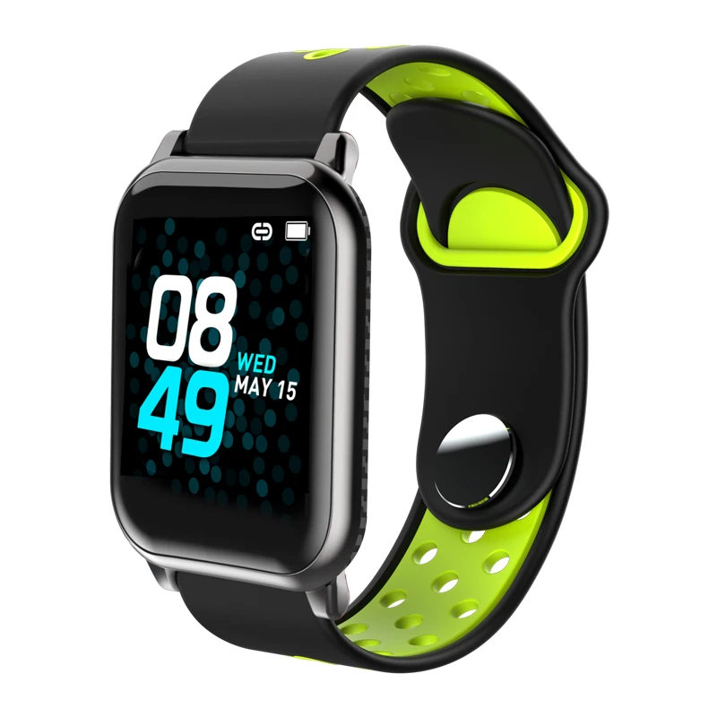 Longet Smart Band KY11 Blood Oxygen Waterproof Fitness Tracker Sleep Monitor Music Control Bluetooth Smart Bracelet Watch Black - Цвет: black green