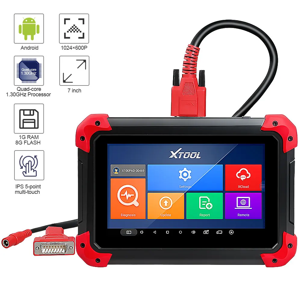 

XTOOL X100 PAD OBD2 Car Key Programmer support key programming mileage adjustment oil service light reset diagnostic tool
