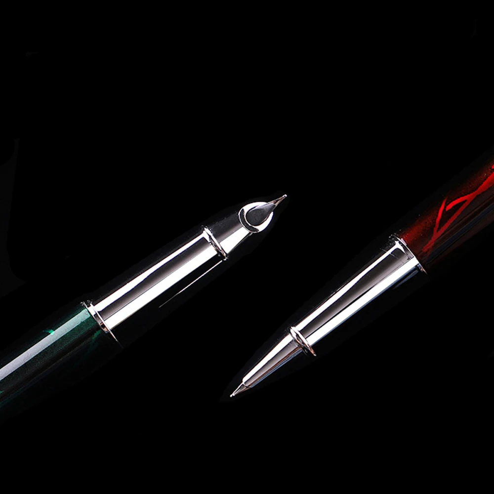 1 Stück hochwertiger, luxuriöser Füllfederhalter aus Acryl für Büro und Schule, Farbtextur, Tintenstift, 0,38 mm Feder – Detail 9