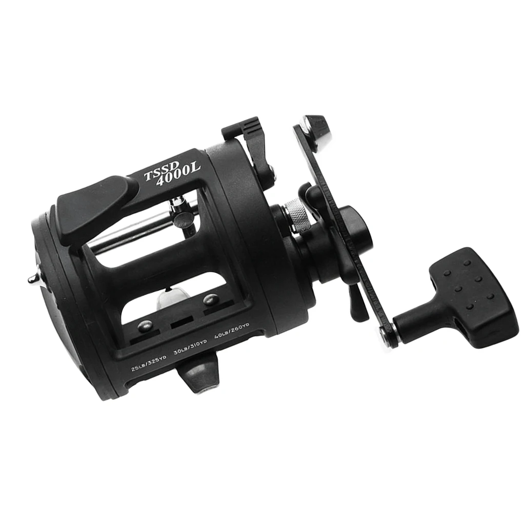Fishing Reels Saltwater 3+1 BB Sea Baitcasting Reel Trolling Boat Reel Drum Fishing Reel Black 