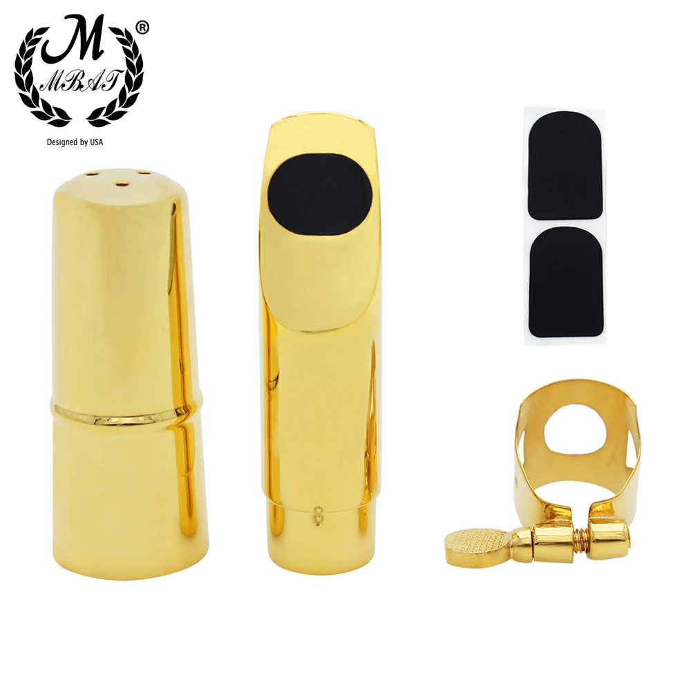 MMBAT5PcsSetHighqualityGoldPlatingSopranoSaxophoneMouthpiece