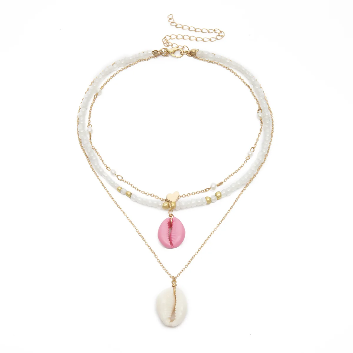 Europe And America Accessories Versatile Ethnic-Style Elegant Necklace Women's Beaded Bracelet Shell Heart Shape Star Multistory