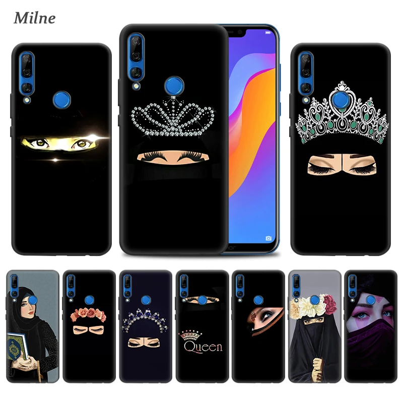 

Eyes Arab Woman with Niqab Case for Huawei Honor 9X Pro Y9s Play 3 3e 10 20 20s 10i 8X 8C Y9 Y7 Y6 2019 Black TPU Funda Phone Co