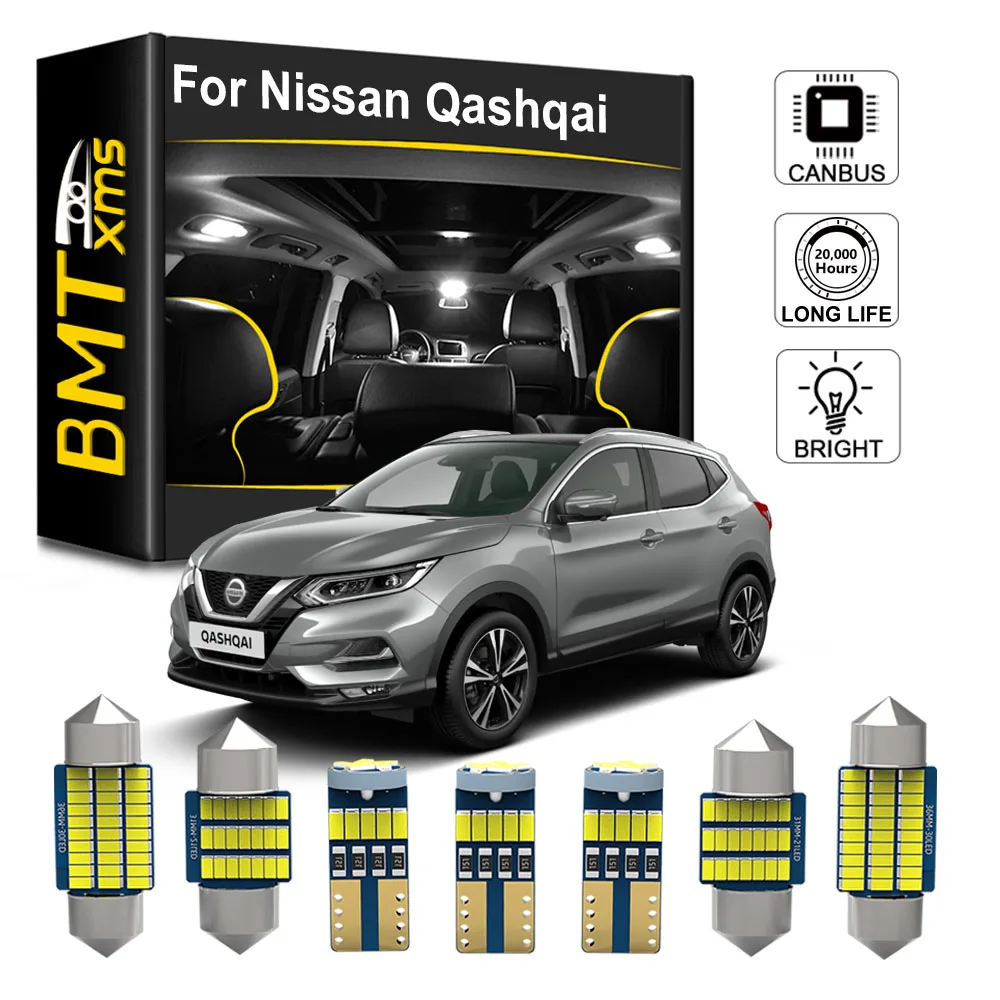 Car Led Interior Light Bulbs For Nissan Qashqai J10 J11 2007 2008 2009 2010 2011 2012 2013 2014