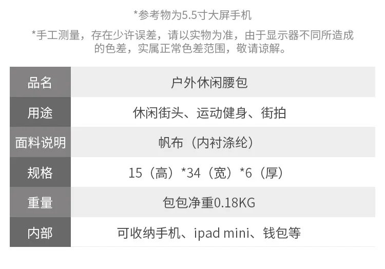 Canvas Fashion Large Capacity Men Wallet Multi-functional Wearable Bag Sports Casual Shoulder Bag Women's Mobile Phone Bag