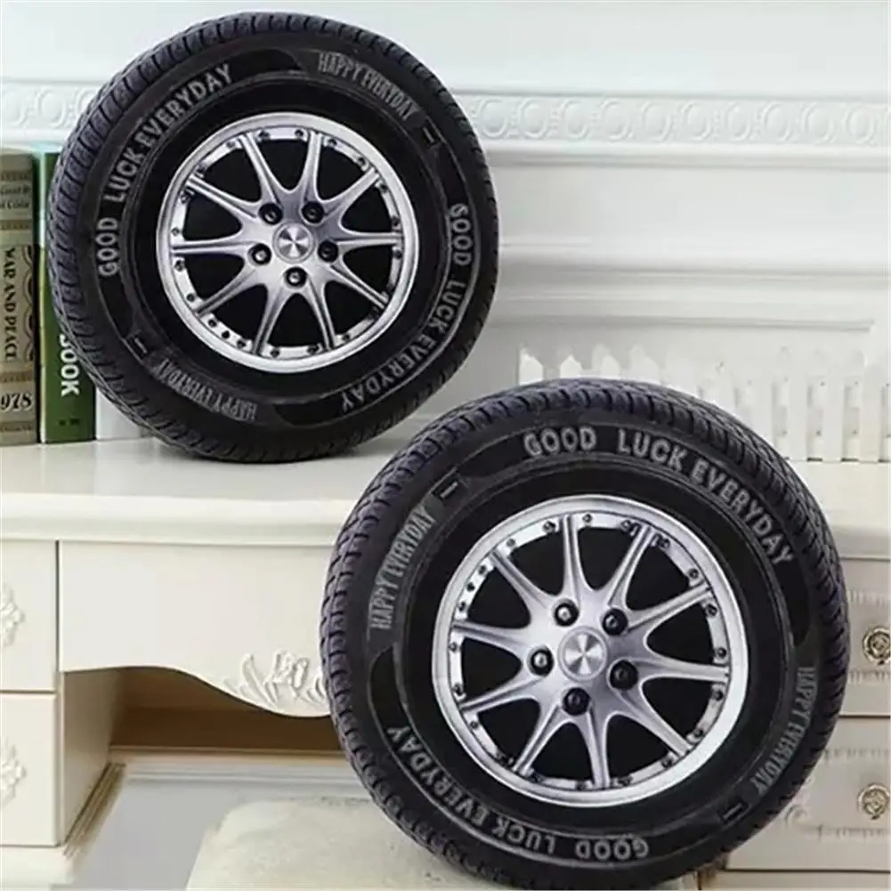 3D подушка для автомобильных колес, подушка для дивана, Подушка для стула, подушка для сидения, плюшевая подушка на удачу, Повседневная игрушка для шин, домашний декор