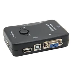 Usb Kvm переключатель коммутатор 2 порта Vga переключатель SVGA коробка Usb 2,0 Мышь Клавиатура 1920X1440 переключатель