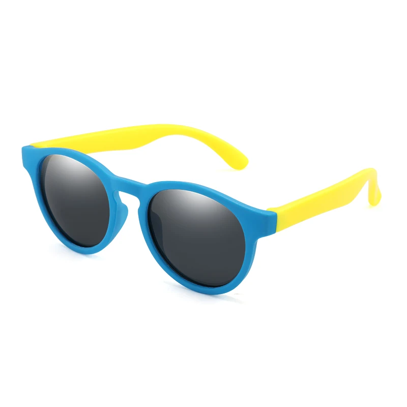Детские солнцезащитные очки, круглые зеркальные, для мальчиков, силиконовые, защитные, TR90, для девочек, поляризационные, солнцезащитные очки, подарок для детей, для малышей, UV400, Gafas De Sol