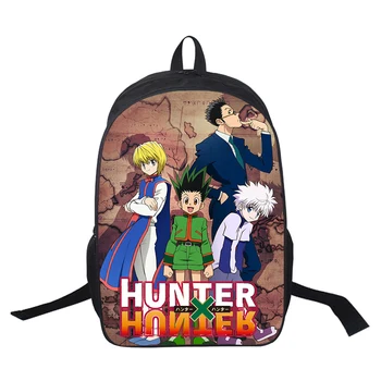 

Funny Anime Hunter X Hunter Backpacks Bookbag 16inch Women Backpack Kids School Bags for Boys Kawaii Cute Bagpack Girls Mochila