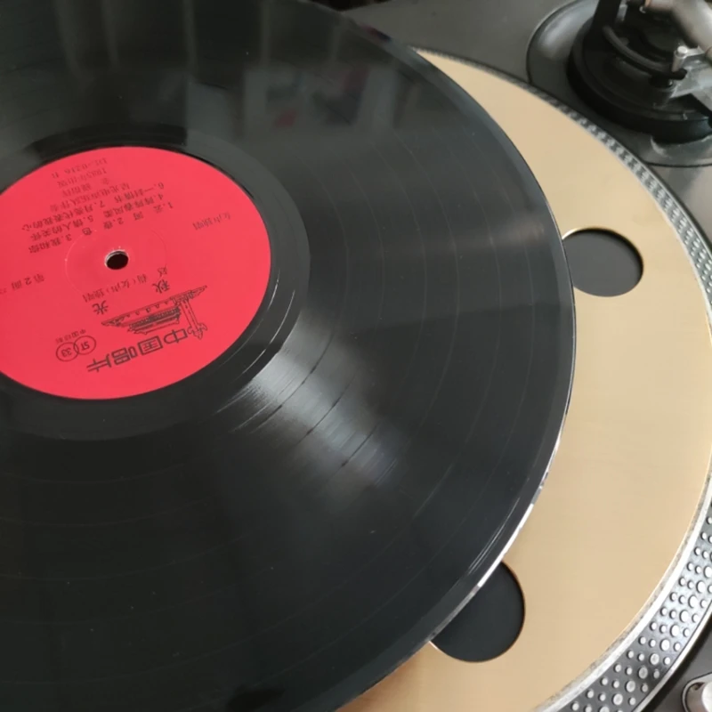 Vinyl Record Player Accessories Durable Anti-Static Turntable Mat 29cm Diameter Pure Copper Record Player Pad turntable setup kit