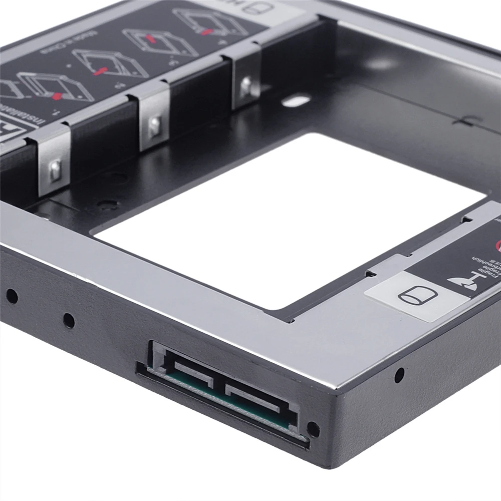 Универсальный SATA 3,0 2nd HDD Caddy 9,5 мм для 2,5 '2 ТБ SSD корпус жесткого диска с светодиодный для ноутбука DVD-ROM Оптический отсек