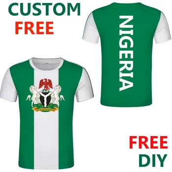 

Nigeria t shirt DIY Free Custom Name Black t-shirt Nigeria Jersey Nation Flag Guinea text photo Nigerian casual tshirt clothing