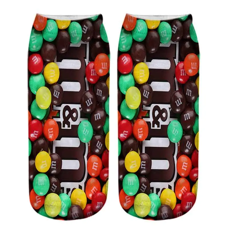 24 women funny Socks Cute 3D Print Socks Women Ankle Socks Unisex Socks Hot women Fashion Sox cartoon pictures for female - Цвет: 24