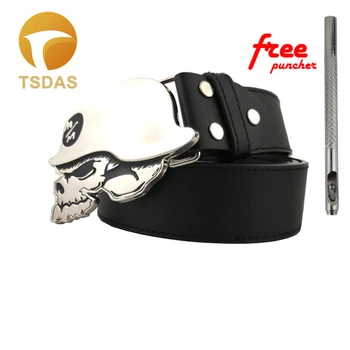 

Silver Metal Pirate Skull Belt Buckle Man and Woman Fashion Jeans accessories Gift Fit 4cm Width Belt Head