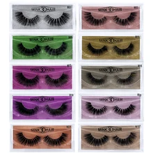 1Pairs Makeup Mink Lashes False Eyelashes Natural Soft Lashes Glitter Case Box Fake Eyelashes Long Eyelash Extension For Makeup