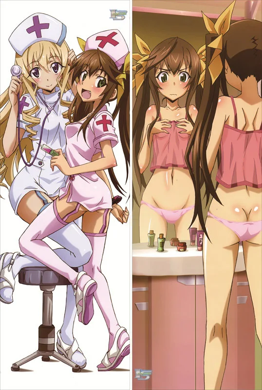 Аниме Infinite Stratos Dakimakura, чехол с персонажами Laura& Huang Lingyin, Чехол на подушку, Charlotte& Houki Hugs, Чехол на подушку - Цвет: S3