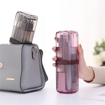 

3 Style Travel Wash Cup Portable Travel Toiletries Toothpaste Toothbrush Partition Storage box Outdoor Bathroom Accessories Sets