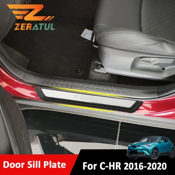 

Zeratul Stainless Steel Door Sill Scuff Plates Car Door Sill Protector Cover for Toyota C-HR CHR 2016 - 2020 Accessories