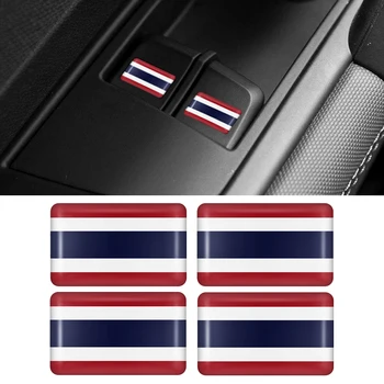 

3D Car Sticker Thailand National Flag Emblem Badge Car Interior Reflective Decal Fridge Wraterproof Sticker Car Accessories