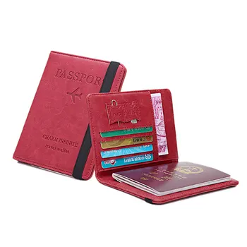 

Solid Color Travel Journey Document Organizer Card Bags Wallet Passport ID Card Holder Ticket Credit Card Bag Case