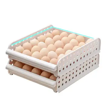

4 Layer Egg Storage Tray Stackable Egg Storage Holder 120 Eggs Portable 4-Layered Egg Organizer For Picnic Camping Kitchen