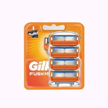 4 шт./лот, бритва для ухода за лицом, лезвие для мужчин, 5 слоев, лента для бритья, нержавеющая сталь, Безопасные лезвия, сменные мужские лезвия