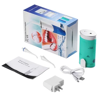 

Portable Comfortable Dental Water Flosser Battery Operated with Collapsible Design Oral Electric Irrigator for Travel