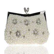 Новинка, винтажная вечерняя сумочка с бисером, Сумка с вышивкой, имитация жемчуга, расшитая блестками, клатч, мини маленькая сумочка, свадебная сумка для невесты, WY86