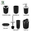 UNTIOR 6 Pcs Plastic Bathroom Accessories Set Toothbrush Holder Toothbrush Cup Soap Dispenser Soap Dish Toilet Brush Trash Can ► Photo 3/6