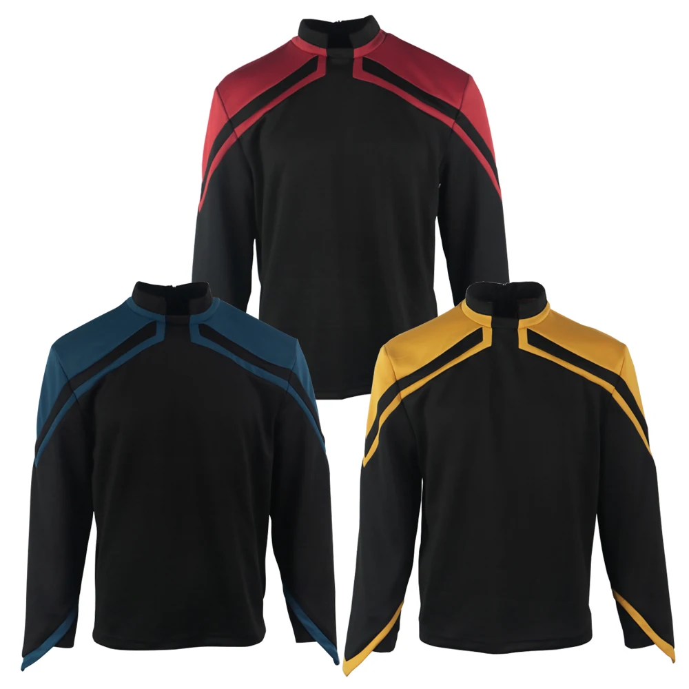 2019 Star Trek Picard Startfleet Uniform Command Red Top Shirt Cosplay Costumes