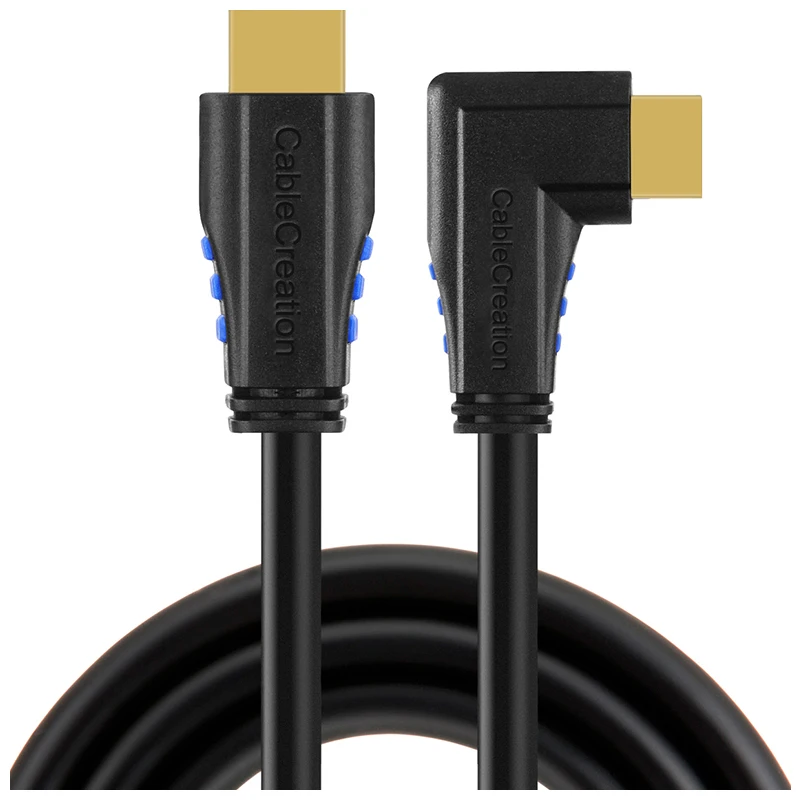 Кабель HDMI под прямым углом 270 градусов вертикальный правый кабель 4K HDMI 2,0, поддержка 4K Ultra HD 3D видео Ethernet Аудио Канал возврата