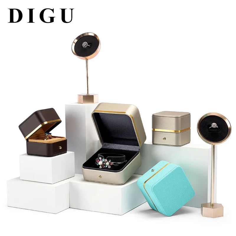 Pu Leather Ring box bracelet necklace jewelry box jewelry box jewelry box storage box light luxury gift box can be customized