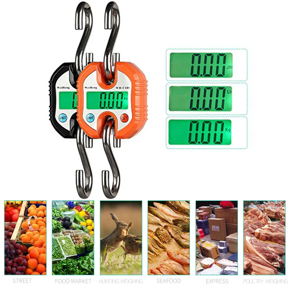 150kg Digital Hanging Ladder Hook Electronic Scale Luggage Balance Weighing Tool J99Store