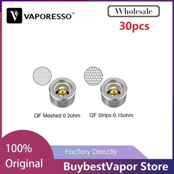 

ES Ship 30pcs Original Vaporesso QF Strips 0.15ohm/ QF Meshed 0.2ohm Vape Coil For SKRR S Atomizer / LUXE S & NRG Series Tank