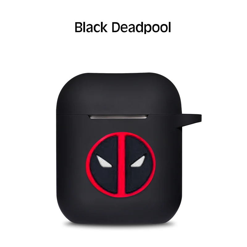 Мультфильм Мстители беспроводной Bluetooth кожухи головных телефонов для AirPods противоударный защитный чехол для Apple Air Pods силиконовый чехол Coque - Цвет: Deadpool