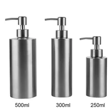1 Pcs Liquid Soap Dispenser Tool Bathroom Shower Pump Lotion Bottle 250ml/350ml/550ml Optional 304 Stainless Steel FPing