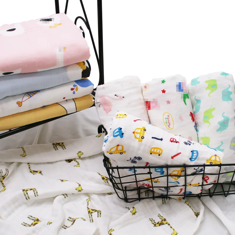 

Four Layer Bamboo Fabric Washing Gauze Bath Towel Muslin Bamboo Cotton Blanket Newborn Infants BABY'S BLANKET Gro-bag Baby Swadd