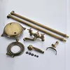 Antique Floor-Standing Bathtub Sink Faucet Bathroom Shower Set Standing Bathtub Faucet With Shower Telephone Style Hot  And Cold 6