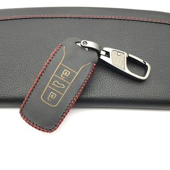 

1pc High Quality Leather Car Key Case Shell Key Cover Protector Styling Car Accessories for Volkswagen Toua reg 2019