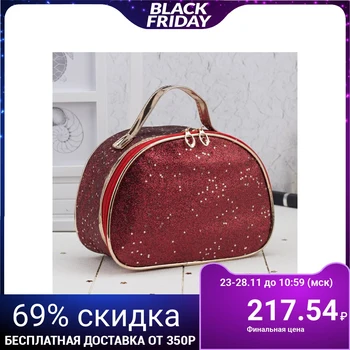 

Cosmetic box-chest, zipped compartment, color red