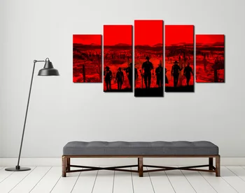 

Wall Art Decor Poster Painting On Canvas Print Pictures 5 Panel Shooting game for Home Decoration Living Room Art Drop Shipping