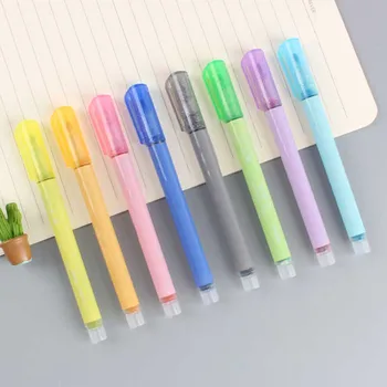 

8 Color School Student Home Drawing Highlighter Marker Pen Smooth Double Line Card Writing Portable Office Stationery Outline