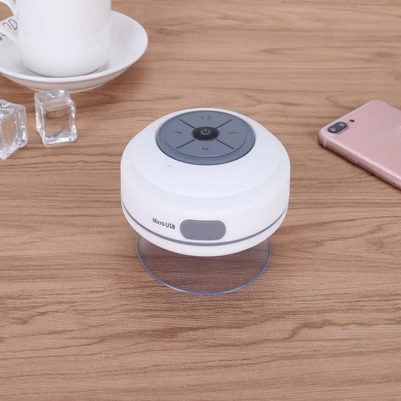 Открытый Bluetooth динамик присоска водонепроницаемый беспроводной автомобильный динамик для мобильных телефонов Поддержка карты памяти с светодиодный лампой FM радио