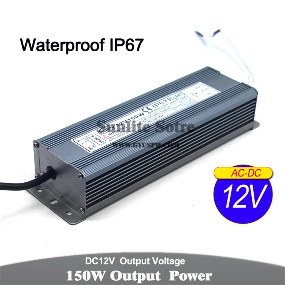 IP 67 Источник питания DC12V DC24V 24 Вт 60 Вт 72 Вт 100 Вт 120 Вт 150 Вт 200 Вт 250 Вт 300 Вт 350 Вт Трансформаторы освещения AC220V для наружного освещения SMPS