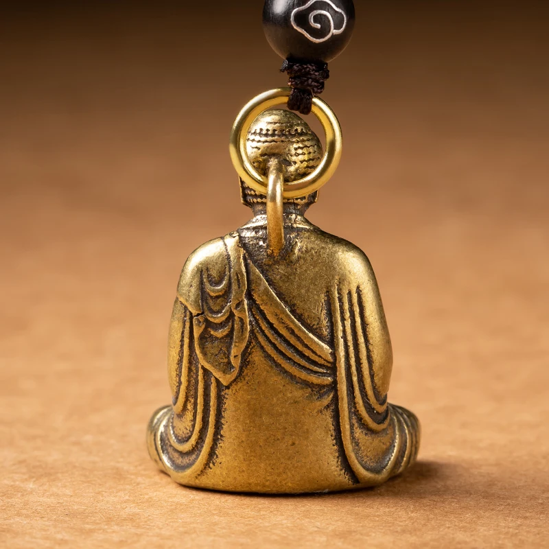 buddha brass pendant keychain (8)
