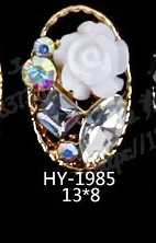 HY-1985 10pcs 10 шт./лот, древний сплав для дизайна ногтей, 3d Цветы с плоской задней частью, бриллианты, жемчужные ювелирные изделия, стразы, украшения для ногтей - Цвет: HY-1985 10pcs