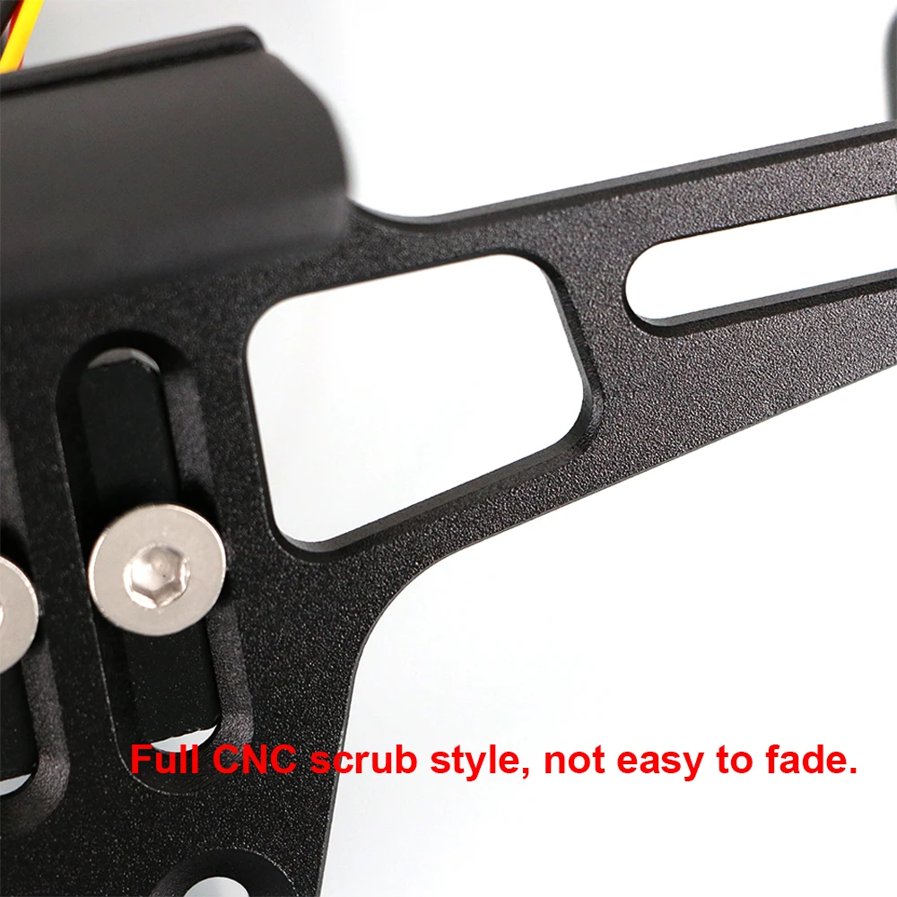 범용 CNC 오토바이 각도 조절 가능 알루미늄 라이센스 번호판 프레임 거치대 브래킷 액세서리