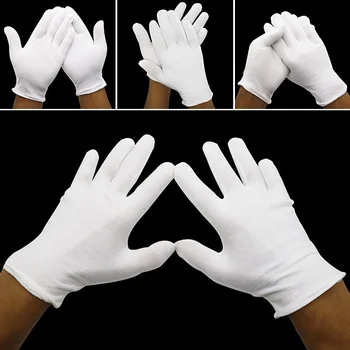 

White Safety Gloves Cotton Work Protective Gloves For Male/Female/Serving/Waiters/drivers/Jewelry Labor Protection Etiquette