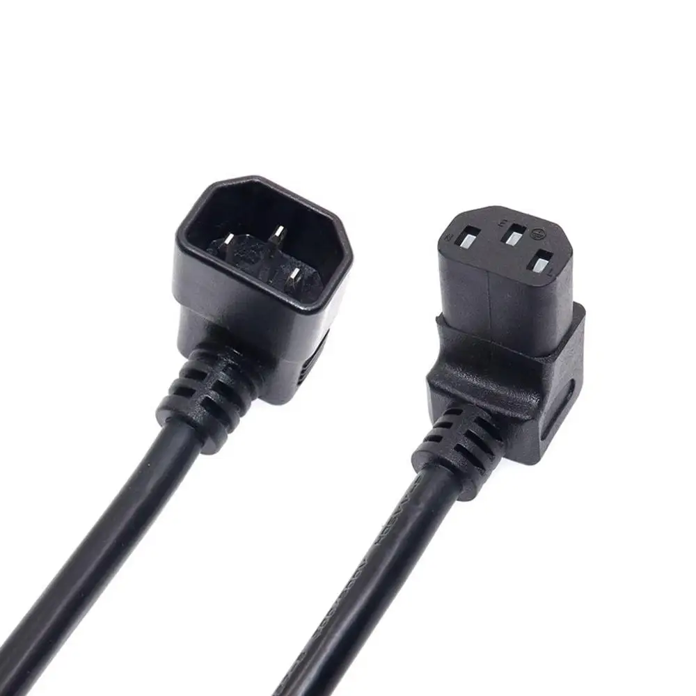 Кабель IEC 320 C14-C13 штекер-гнездо Двойной Вниз/вверх угол прямоугольный силовой
